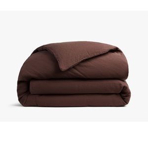 Parachute King/Cal King Linen Duvet Cover in Raisin